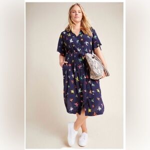 Maeve by Anthrolopologie Flutterby Dress in 1x